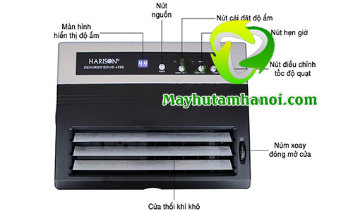 Mặt trên máy hút ẩm công nghiệp Harison HD-45BE 